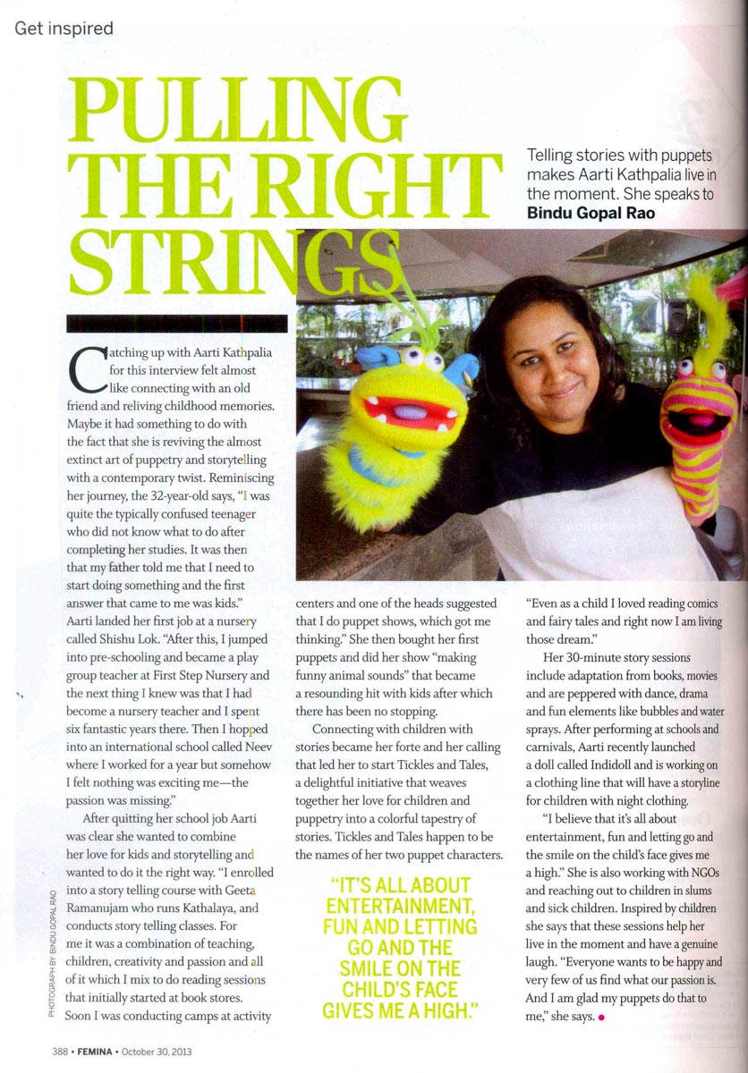 Femina Article covering Ticles & Tales